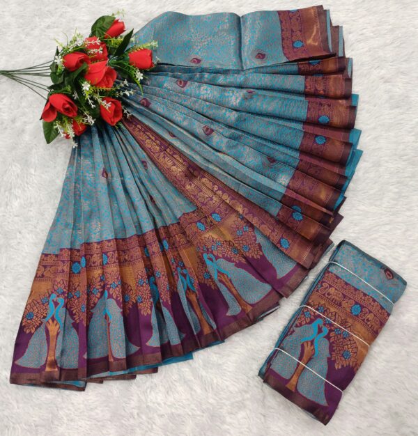 KANJIPURAM MAYIL PATTU - Image 5