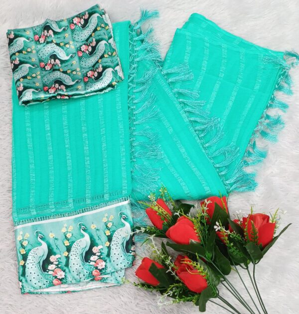 FANCY SAREE DIGITAL BLOUSE - Image 2