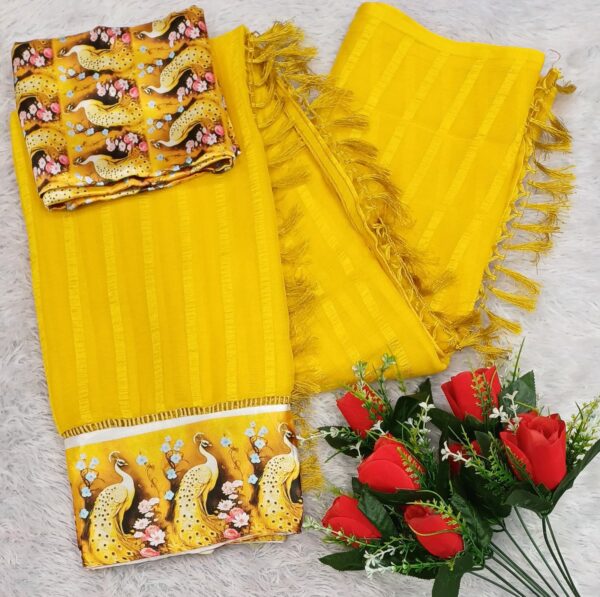 FANCY SAREE DIGITAL BLOUSE - Image 5