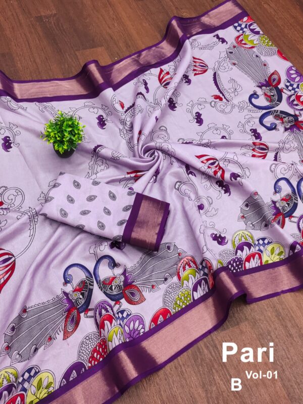 PARI DOLA PEACOCK SILK